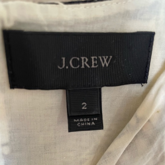 J. Crew Notched Shell Polynesian Floral Embellished Size 2 - Picture 2 of 7